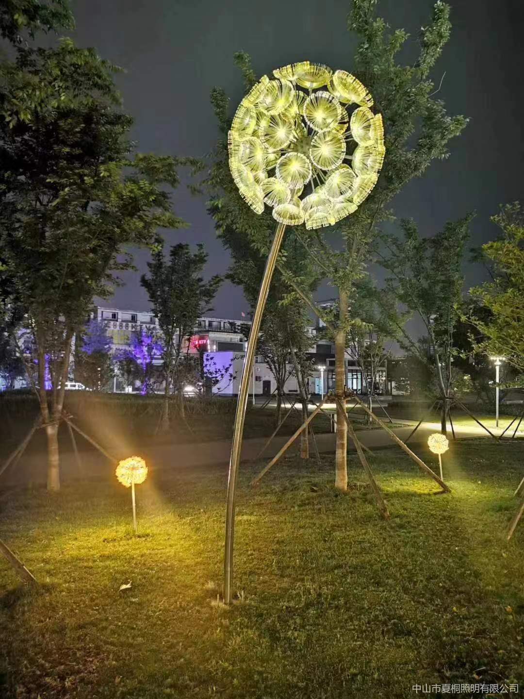 大型蒲公英灯户外户外蒲公英灯球雕塑装置铭星厂家订做LED蒲公英灯
